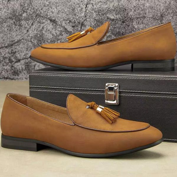 new designer fringed brown velvet loafers luxury men's obelock oxfords zapatos hombre a25, Black
new designer fringed brown velvet loafers luxury men's obelock oxfords zapatos hombre a25, Black