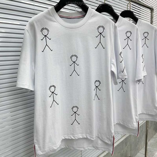 classic men's pure cotton t-shirt fashion knitting stickman graphic pullover design summer tb thom shirt, White
classic men's pure cotton t-shirt fashion knitting stickman graphic pullover design summer tb thom shirt, White