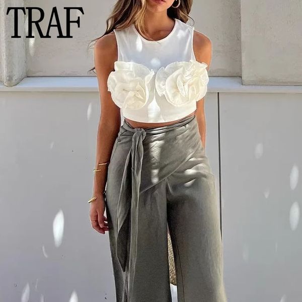 women's tanks camis traf flower crop women off white knit female sleeveless tank for women streetwear casual summer ladies 230705
women's tanks camis traf flower crop women off white knit female sleeveless tank for women streetwear casual summer ladies 230705