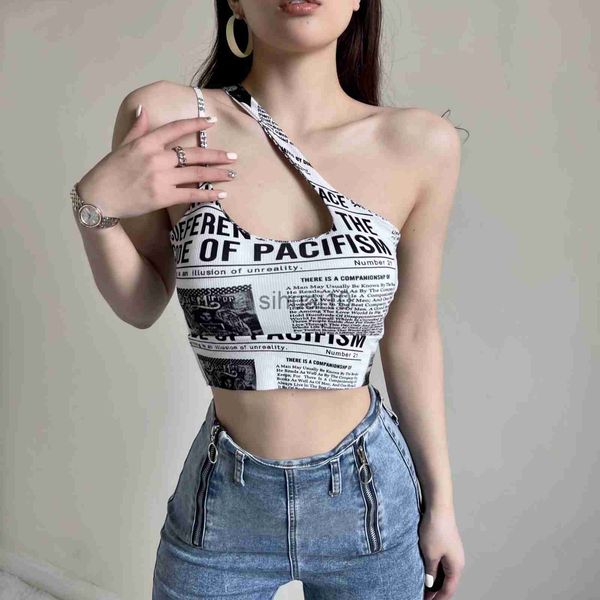 diy tanks camis spring summer women newspaper print vintage aesthetic cut out one shoulder y2k crop femme asymmetrical tank tee clothes j230, Black
diy tanks camis spring summer women newspaper print vintage aesthetic cut out one shoulder y2k crop femme asymmetrical tank tee clothes j230, Black