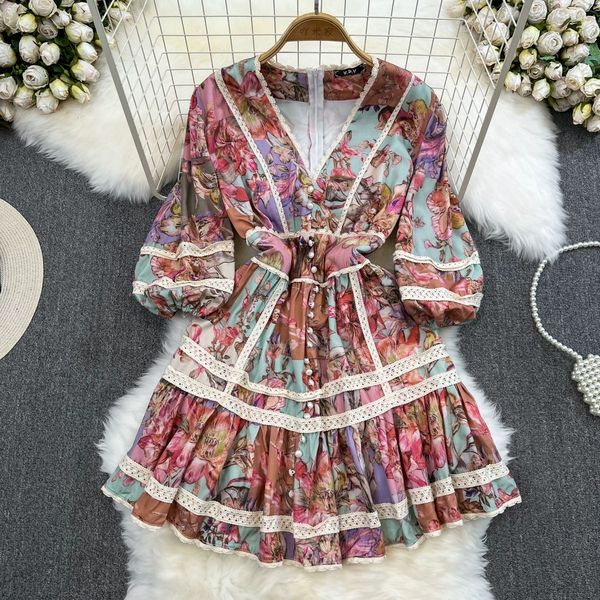 high end light luxury and elegant lantern sleeves v-neck waistband slimming a-line printed dress seaside vacation beach skirt, Black;gray
high end light luxury and elegant lantern sleeves v-neck waistband slimming a-line printed dress seaside vacation beach skirt, Black;gray