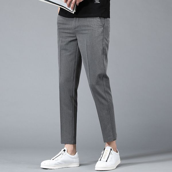 men's pants ice silk men thin summer ankle casual business elastic korean style slim fit daily youth teen long trousers 230705, Black
men's pants ice silk men thin summer ankle casual business elastic korean style slim fit daily youth teen long trousers 230705, Black