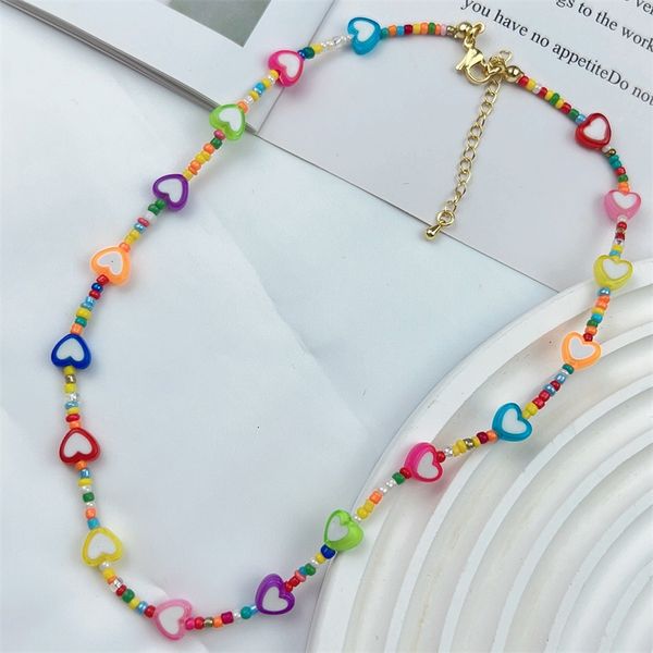 chain bohemia beaded necklace for women cute handmade smile heart eye plastic bead transparent chokers necklaces boho jewelry 230706, Black
chain bohemia beaded necklace for women cute handmade smile heart eye plastic bead transparent chokers necklaces boho jewelry 230706, Black