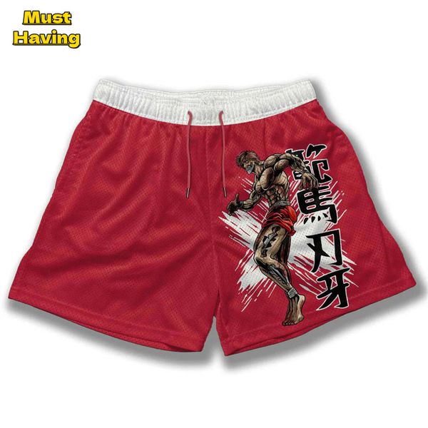 men's shorts japanese anime gym shorts baki haman print male fitness bodybuilding workout shorts men casual elastic waist breathable pa, White;black
men's shorts japanese anime gym shorts baki haman print male fitness bodybuilding workout shorts men casual elastic waist breathable pa, White;black