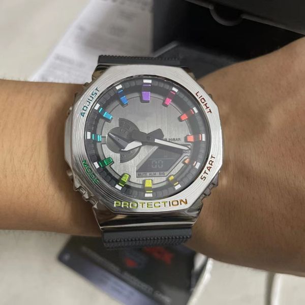 sports digital quartz 2100 watch original shock watch alloy ultra-thin dial world meeting time detachable assembly ga oak series, Slivery;brown
sports digital quartz 2100 watch original shock watch alloy ultra-thin dial world meeting time detachable assembly ga oak series, Slivery;brown