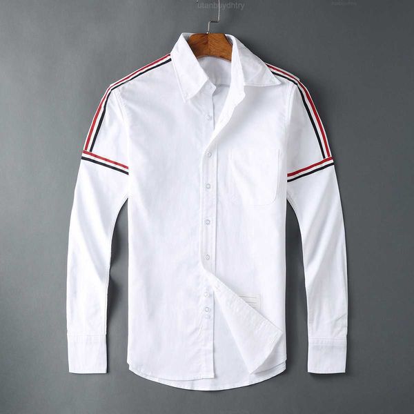 2023 fashion tb thom brand shirts men slim long sleeve casual shirt turn down collar oxford shoulder ribbon solid men's clothing, White;black
2023 fashion tb thom brand shirts men slim long sleeve casual shirt turn down collar oxford shoulder ribbon solid men's clothing, White;black