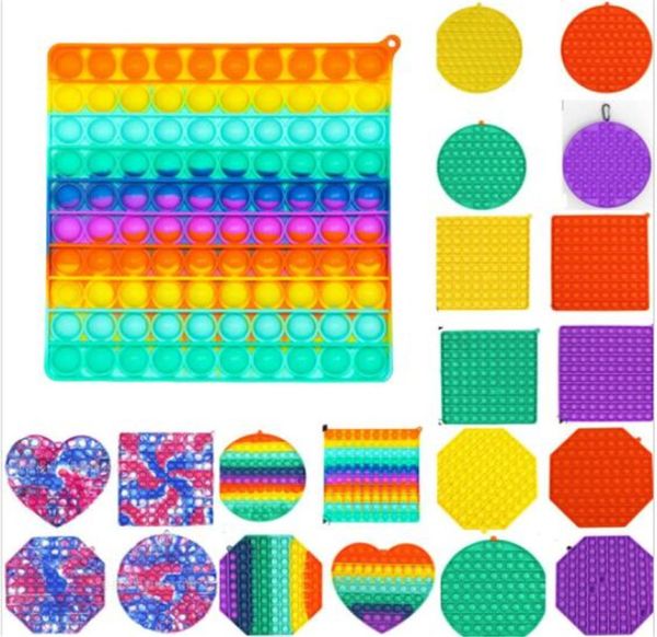 2022 big size jumbo sensory bubble poppers board sensory toys tie dye rainbow push bubbles popper puzzle with carabiner simple key ring fing, Blue
2022 big size jumbo sensory bubble poppers board sensory toys tie dye rainbow push bubbles popper puzzle with carabiner simple key ring fing, Blue