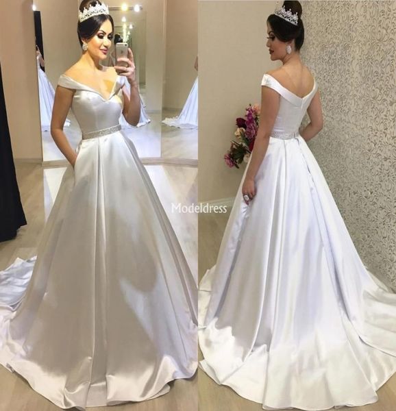 latest wedding dresses with pockets off shoulder sweep train pleats country style bridal gowns modern vestidoe de noiva cust4808601, White
latest wedding dresses with pockets off shoulder sweep train pleats country style bridal gowns modern vestidoe de noiva cust4808601, White