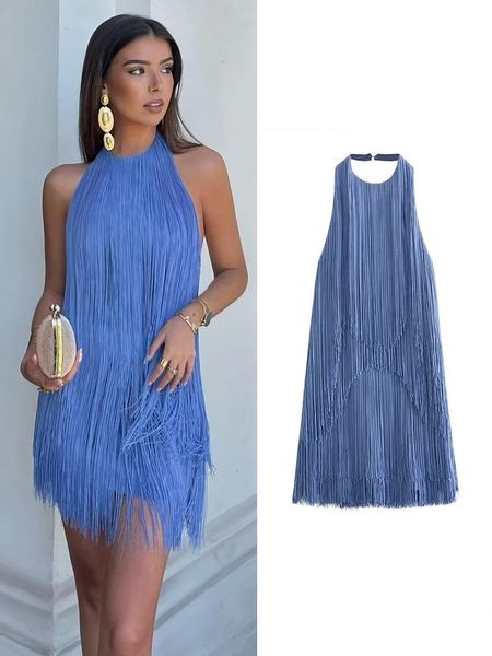 basic casual dresses traf summer women's tassel short dress 2023 solid color a line sleeveless neck mounted large backless high class, Black;gray
basic casual dresses traf summer women's tassel short dress 2023 solid color a line sleeveless neck mounted large backless high class, Black;gray