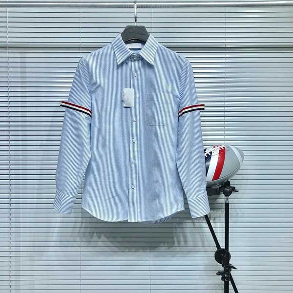 tb thom shirt women striped armband design men's clothing casual oxford slim fit long sleeve korean fashion mens blouses, White;black
tb thom shirt women striped armband design men's clothing casual oxford slim fit long sleeve korean fashion mens blouses, White;black