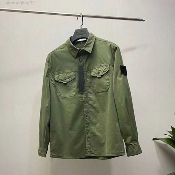 women's outerwear designer badges zipper shirt jacket loose style spring autumn mens oxford breathable portable high street ston island, Black;brown
women's outerwear designer badges zipper shirt jacket loose style spring autumn mens oxford breathable portable high street ston island, Black;brown