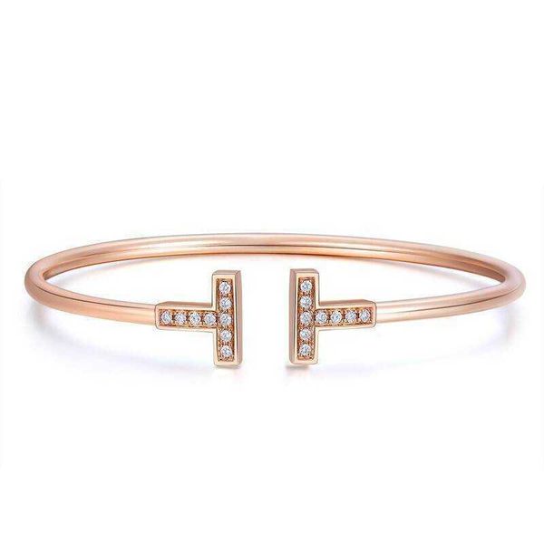 selling item tiffay double t open bracelet women's plated 18k rose gold with diamond white fritillaria full diamond and half elastic br, Black
selling item tiffay double t open bracelet women's plated 18k rose gold with diamond white fritillaria full diamond and half elastic br, Black