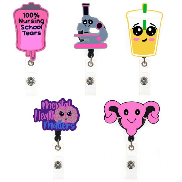 10 pcs/lot fashion key rings cartoon badge reel uterus microscope plastic acrylic retractable badge holder with alligator clip for nurse doc, Slivery;golden
10 pcs/lot fashion key rings cartoon badge reel uterus microscope plastic acrylic retractable badge holder with alligator clip for nurse doc, Slivery;golden