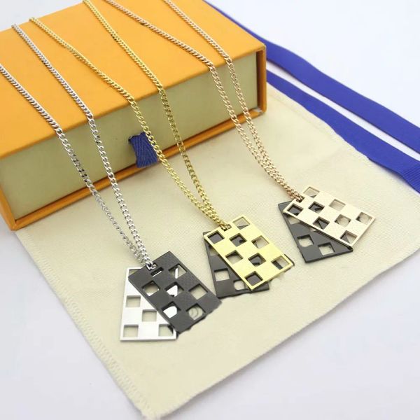 designer nceklace men women titanium steel lovers necklace with engraved v initials plaid hollow our double color square charms jewelry, Silver
designer nceklace men women titanium steel lovers necklace with engraved v initials plaid hollow our double color square charms jewelry, Silver