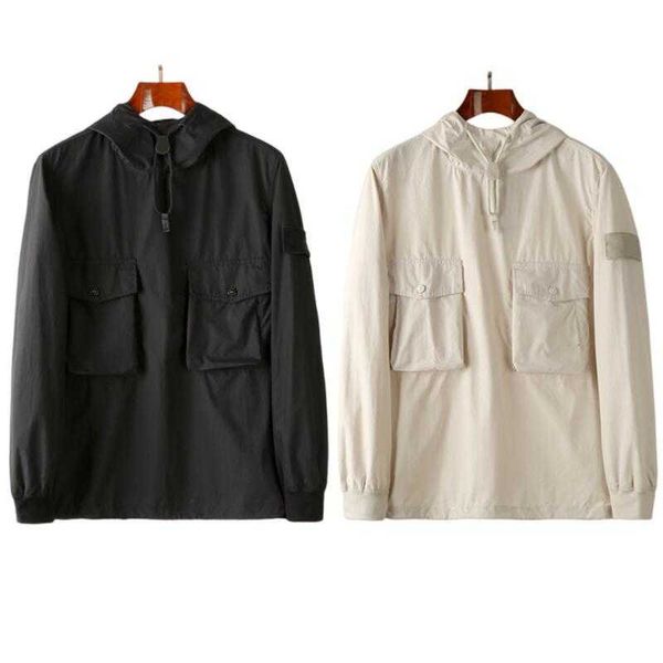 

jackets men's ghost piece smock anorak nylon hoodies outerwear armband men coat casual outdoor jacket jogging tracksuit, Black;brown