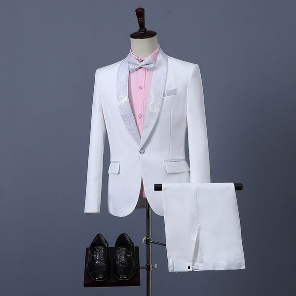 men's suits blazers party formal business terno wedding elegant suit threepiece slim white professional groom dress with bow tie 230705, White;black
men's suits blazers party formal business terno wedding elegant suit threepiece slim white professional groom dress with bow tie 230705, White;black