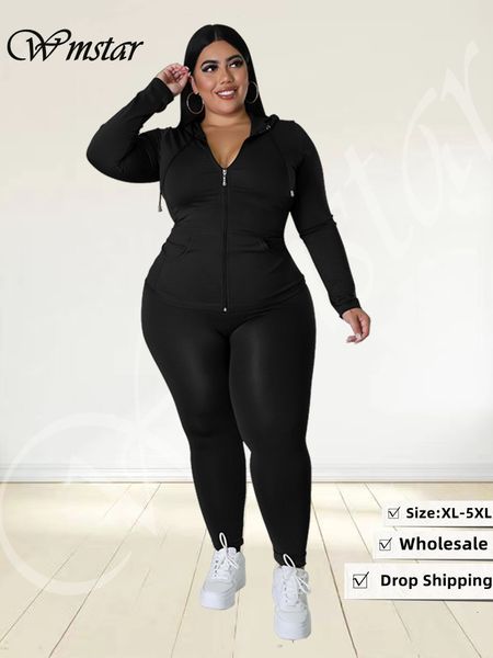 women's plus size pants wmstar two piece set hoodie sportswear leggings solid elastic matching wholesale direct 230705, Black
women's plus size pants wmstar two piece set hoodie sportswear leggings solid elastic matching wholesale direct 230705, Black
