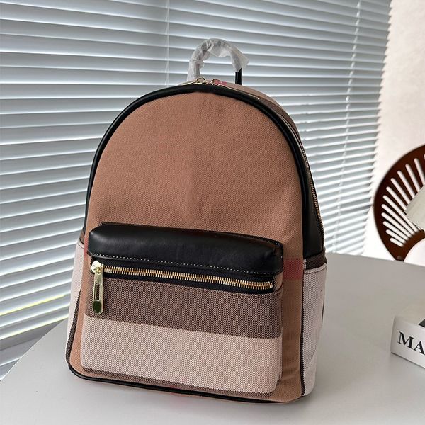 canvas backpack check shoulder bag women back pack zipper closure fashion letters golden hardware classic handbags purse 26cm
canvas backpack check shoulder bag women back pack zipper closure fashion letters golden hardware classic handbags purse 26cm