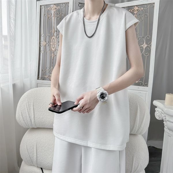 men's t-shirts 230g suede sleeveless t-shirt men's summer solid color thin loose casual sports basketball vest vest, White;black
men's t-shirts 230g suede sleeveless t-shirt men's summer solid color thin loose casual sports basketball vest vest, White;black