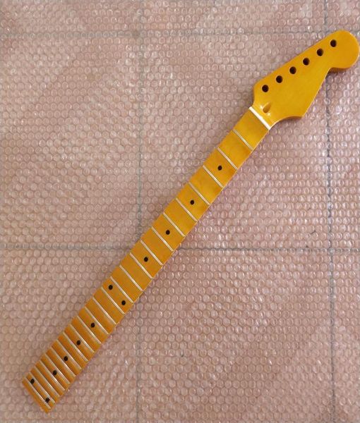 full scalloped guitar neck for st style replacement 24 fret maple yellow gloss1362586
full scalloped guitar neck for st style replacement 24 fret maple yellow gloss1362586