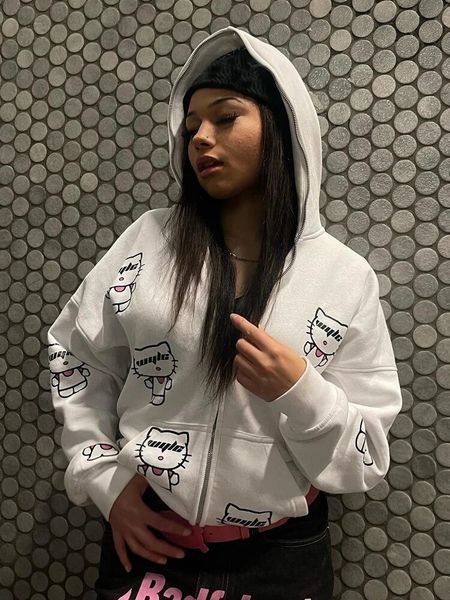 womens hoodies sweatshirts harajuku y2k women print jacket oversized zip up gothic clothes hoodie kawaii 230705, Black
womens hoodies sweatshirts harajuku y2k women print jacket oversized zip up gothic clothes hoodie kawaii 230705, Black