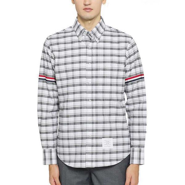 2023 tb thom fashion brand shirts men slim long sleeve casual plaid shirt spring and autumn oxford cotton men's clothing, White;black
2023 tb thom fashion brand shirts men slim long sleeve casual plaid shirt spring and autumn oxford cotton men's clothing, White;black