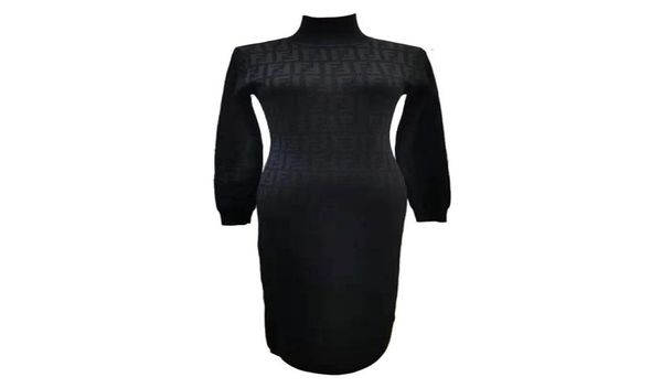 highquality ff highcollar 2019 autumn thin longsleeved letter knitted overknee dress women039s slimfit temperament9752086, Black
highquality ff highcollar 2019 autumn thin longsleeved letter knitted overknee dress women039s slimfit temperament9752086, Black