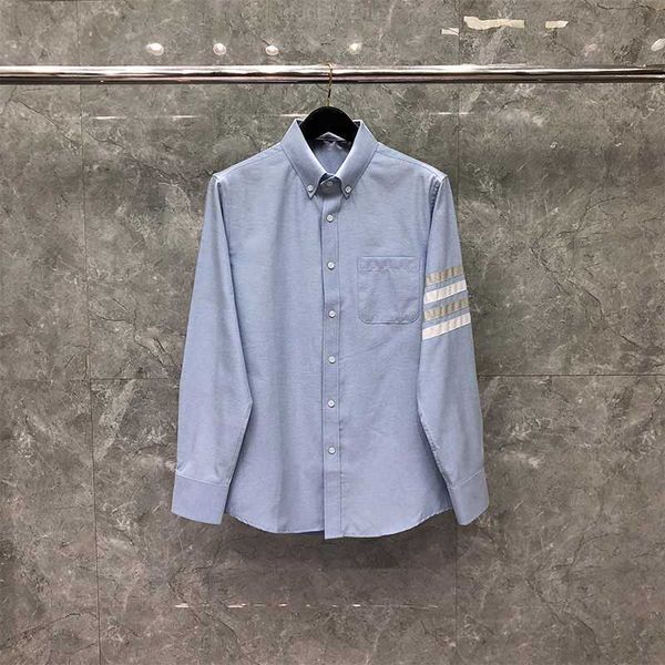 tb thom oxford blue shirts business causal men's long sleeve shirts luxury brand white striped spring office dress women blouses, White;black
tb thom oxford blue shirts business causal men's long sleeve shirts luxury brand white striped spring office dress women blouses, White;black