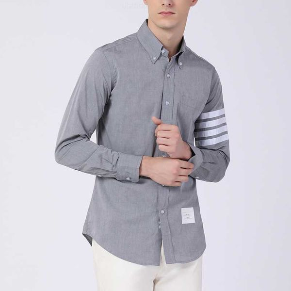 2023 tb thom fashion brand shirts men slim gray long sleeve casual shirt turn down collar cotton solid autumn men's clothing, White;black
2023 tb thom fashion brand shirts men slim gray long sleeve casual shirt turn down collar cotton solid autumn men's clothing, White;black