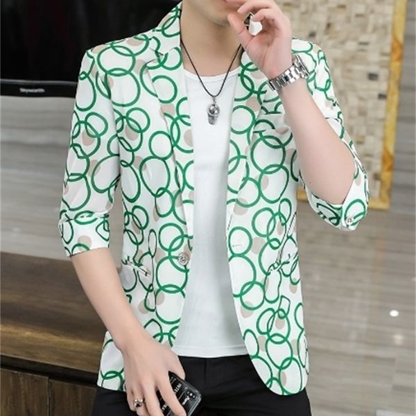 men's suits blazers summer thin jacket mens printing fashion slim fit small suit casual coat p230705, White;black
men's suits blazers summer thin jacket mens printing fashion slim fit small suit casual coat p230705, White;black