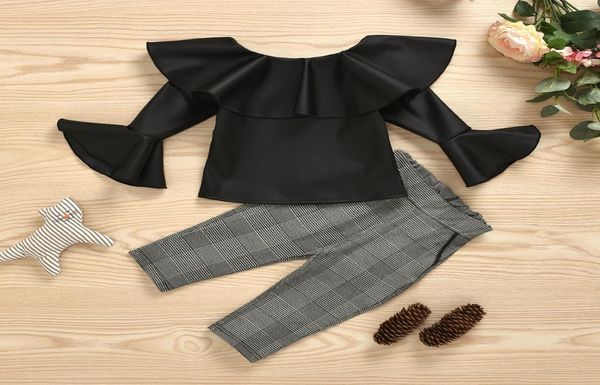 kids girl clothes set ruffle collar leather with plaid pants 2pcs outfits trendy girl clothing9795063, White
kids girl clothes set ruffle collar leather with plaid pants 2pcs outfits trendy girl clothing9795063, White