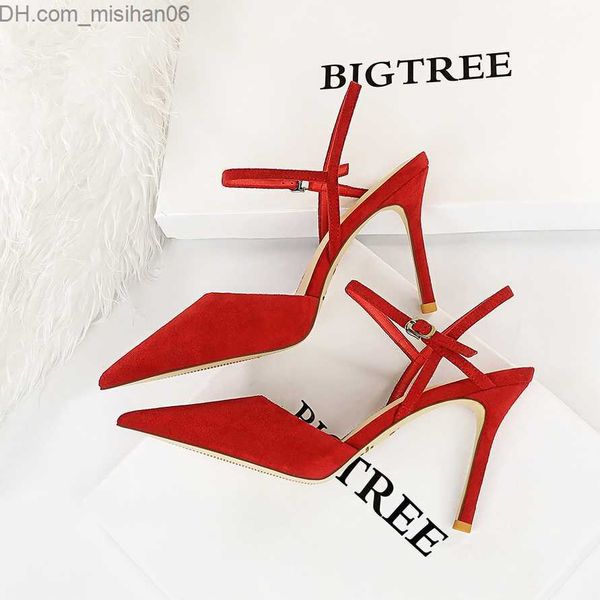 dress shoes bigtree shoes suede women's sandals point toe high heels women's summer hollow sandals buckle slim high heels pump z23, Black
dress shoes bigtree shoes suede women's sandals point toe high heels women's summer hollow sandals buckle slim high heels pump z23, Black