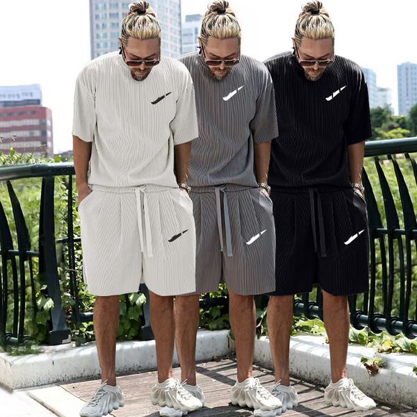 summer men's stripe loose suit man solid oversize trendy street fashion short sleeve+large lightweight hip hop shorts, Gray
summer men's stripe loose suit man solid oversize trendy street fashion short sleeve+large lightweight hip hop shorts, Gray