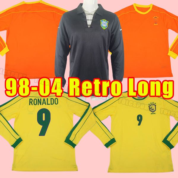 long sleeve brasil retro soccer jerseys ronaldo ronaldinho kaka r. carlos camisa de futebol brazils football shirt rivaldo 1998 home goalkee, Black;yellow
long sleeve brasil retro soccer jerseys ronaldo ronaldinho kaka r. carlos camisa de futebol brazils football shirt rivaldo 1998 home goalkee, Black;yellow