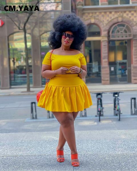 women's plus size pants cmyaya two piece solid diagonal neck short sleeve ini pleated skirt set casual summer 230705, Black
women's plus size pants cmyaya two piece solid diagonal neck short sleeve ini pleated skirt set casual summer 230705, Black
