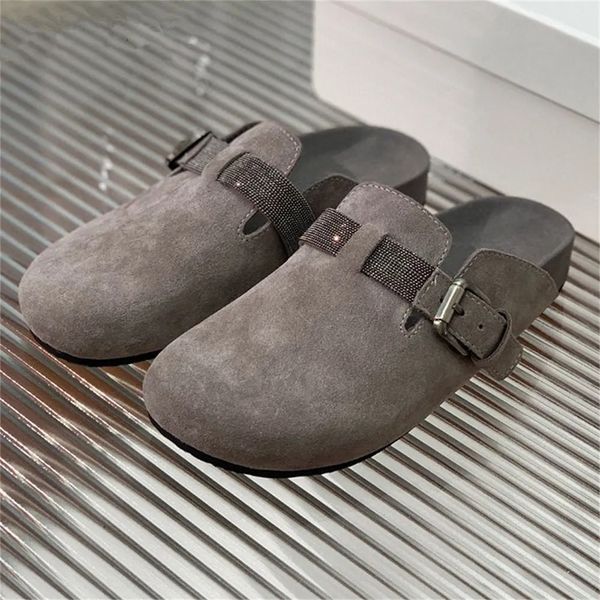 suede leather women loafers round toe metal belt buckle slippers flat heel thick sole 2023 new beach shoes, Black
suede leather women loafers round toe metal belt buckle slippers flat heel thick sole 2023 new beach shoes, Black