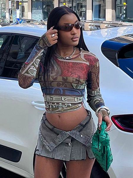 women s t shirt women casual long sleeves printed tshirts mesh crop female club outfits streetwear tees 2023 summer t shirts y2k 230705, White
women s t shirt women casual long sleeves printed tshirts mesh crop female club outfits streetwear tees 2023 summer t shirts y2k 230705, White