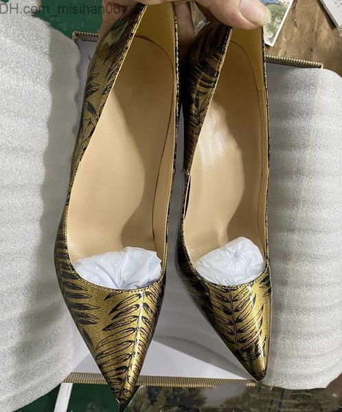 dress shoes office work pump women's fashion 12cm high heels thin leather dotted toes classic gold graffiti high heels for women z23071, Black
dress shoes office work pump women's fashion 12cm high heels thin leather dotted toes classic gold graffiti high heels for women z23071, Black