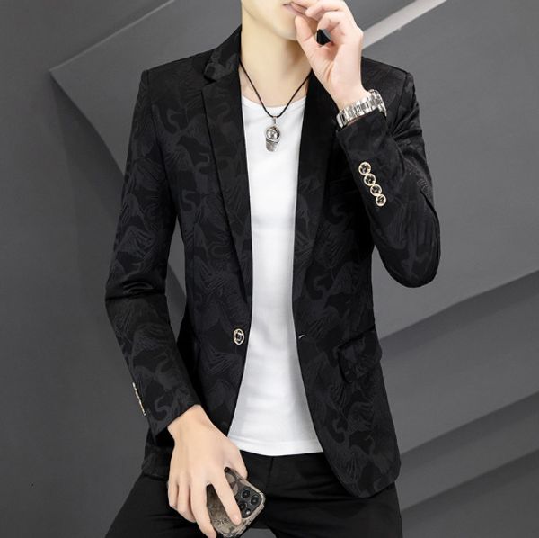 men's suits blazers mens printing jacket casual long sleeve blazer slim fit single breasted coat suit 230705, White;black
men's suits blazers mens printing jacket casual long sleeve blazer slim fit single breasted coat suit 230705, White;black