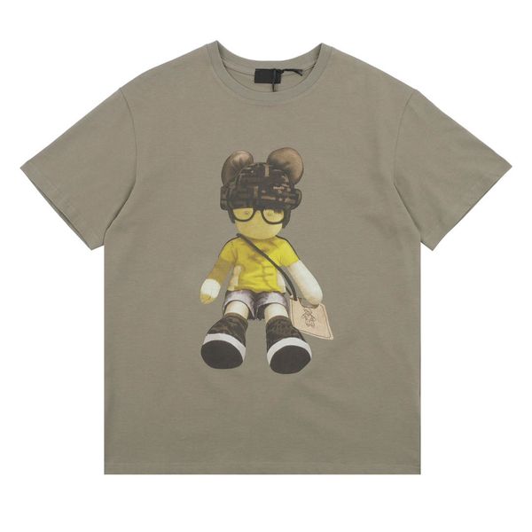 cartoon bear printed beach casual and comfortable short sleeved t shirt, White;black
cartoon bear printed beach casual and comfortable short sleeved t shirt, White;black
