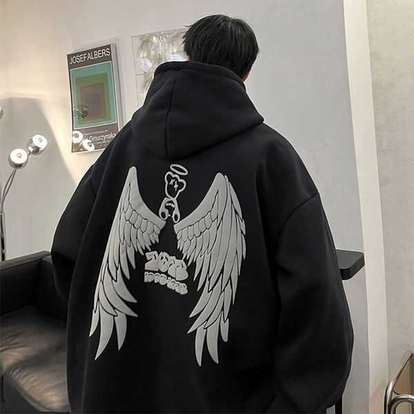 mens hoodies sweatshirts casual hoodie fashion wings foam print dark couple brushed long sleeve pullover sweatshirt harajuku y2k wear 230706, Black
mens hoodies sweatshirts casual hoodie fashion wings foam print dark couple brushed long sleeve pullover sweatshirt harajuku y2k wear 230706, Black