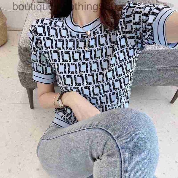 designer new high-quality temperament all-match round neck t-shirt ice silk small shirt was thin jacquard knitted tees women double f, White
designer new high-quality temperament all-match round neck t-shirt ice silk small shirt was thin jacquard knitted tees women double f, White