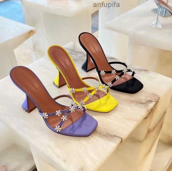 amina muaddi begum women's high heel sandals real silk crystal embellished strap slippers mules shoes rhinestone spool heel women heels, Black
amina muaddi begum women's high heel sandals real silk crystal embellished strap slippers mules shoes rhinestone spool heel women heels, Black