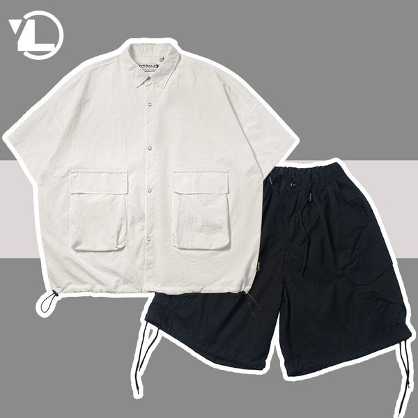 mens tracksuits summer cargo sets men women casual loose shirtsshorts half sleeve streetwear retro outdoors korean 2 pcs set 230706, Gray
mens tracksuits summer cargo sets men women casual loose shirtsshorts half sleeve streetwear retro outdoors korean 2 pcs set 230706, Gray