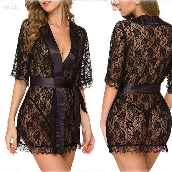 other panties ladies nightwear lace see-through nightgown deep v-neck mesh nightdress erotic exotic lingerie robe erotic lingerie hkd230706, Black;white
other panties ladies nightwear lace see-through nightgown deep v-neck mesh nightdress erotic exotic lingerie robe erotic lingerie hkd230706, Black;white