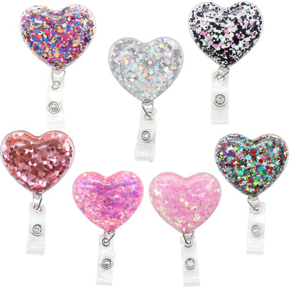 10 pcs/lot fashion key rings office supply shine heart shape id name card holder retractable badge reels for nurse doctor work accessories, Slivery;golden
10 pcs/lot fashion key rings office supply shine heart shape id name card holder retractable badge reels for nurse doctor work accessories, Slivery;golden
