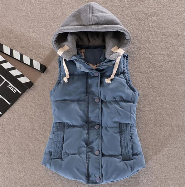 women's down vests autumn winter sleeveless vest zipper button pocket warm waistcoat hooded vest coat, Black;white
women's down vests autumn winter sleeveless vest zipper button pocket warm waistcoat hooded vest coat, Black;white