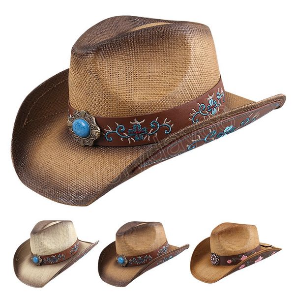 100% straw weaving embroidery western cowboy hat for men women cowgirl jazz cap summer beach sun hat sombrero hombre, Blue;gray
100% straw weaving embroidery western cowboy hat for men women cowgirl jazz cap summer beach sun hat sombrero hombre, Blue;gray