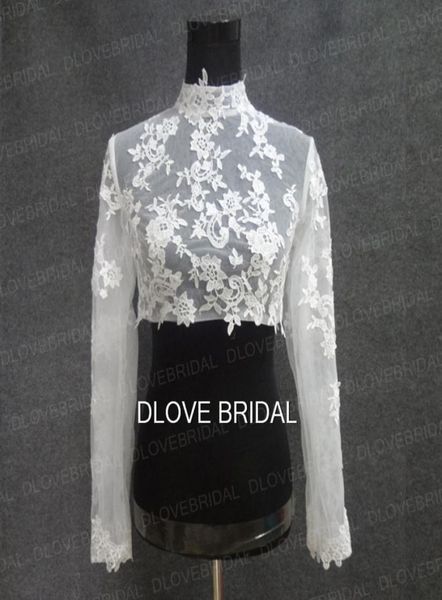 real po high neck long sleeve bridal jacket lace appliqued tulle wedding party dress sheer wraps bolero with covered buttons cu1099475, White
real po high neck long sleeve bridal jacket lace appliqued tulle wedding party dress sheer wraps bolero with covered buttons cu1099475, White