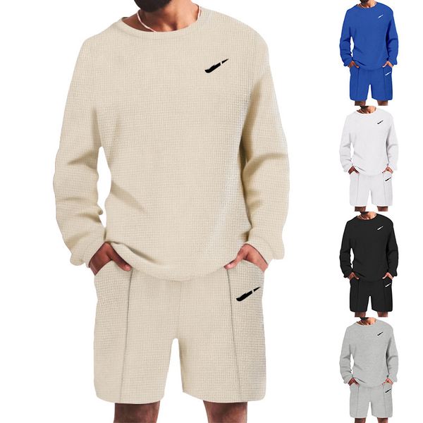 summer waffle short sets brand graphic long sleeve mens tees suits tracksuits 2pcs streetwears, Gray
summer waffle short sets brand graphic long sleeve mens tees suits tracksuits 2pcs streetwears, Gray